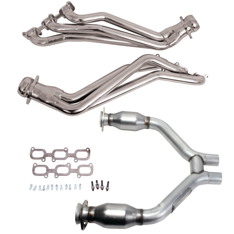 BBK 15-17 Ford Mustang V6 1-3/4 Long Tube Headers w/High Flow Catted H Pipe (Silver Ceramic) BBK 15-17 Ford Mustang V6 1-3/4 Long Tube Headers w/High Flow Catted H Pipe (Silver Ceramic)
