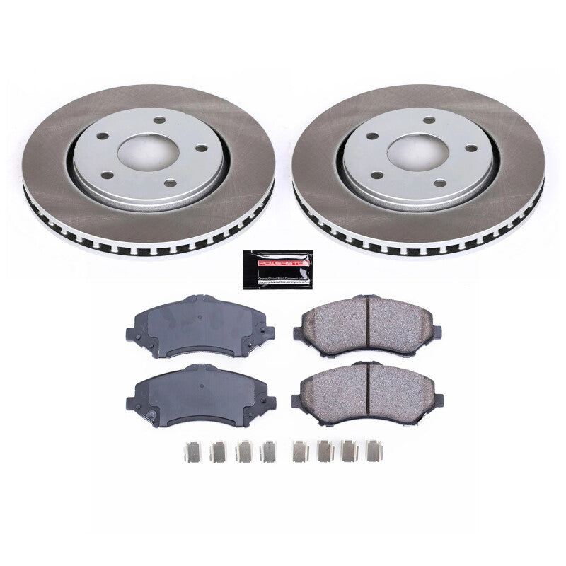 Power Stop 09-14 Volkswagen Routan Front Semi-Coated Rotor Kit Power Stop 09-14 Volkswagen Routan Front Semi-Coated Rotor Kit