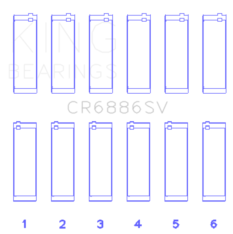 King Engine Bearings Mercedes Benz M 276 DE35 Sputter Replacement (Size +0.50mm) Conrod Bearing Set King Engine Bearings Mercedes Benz M 276 DE35 Sputter Replacement (Size +0.50mm) Conrod Bearing Set