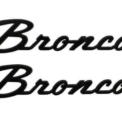 Ford Racing 21-24 Bronco Classic Script Fender Badge Kit - Gloss Black