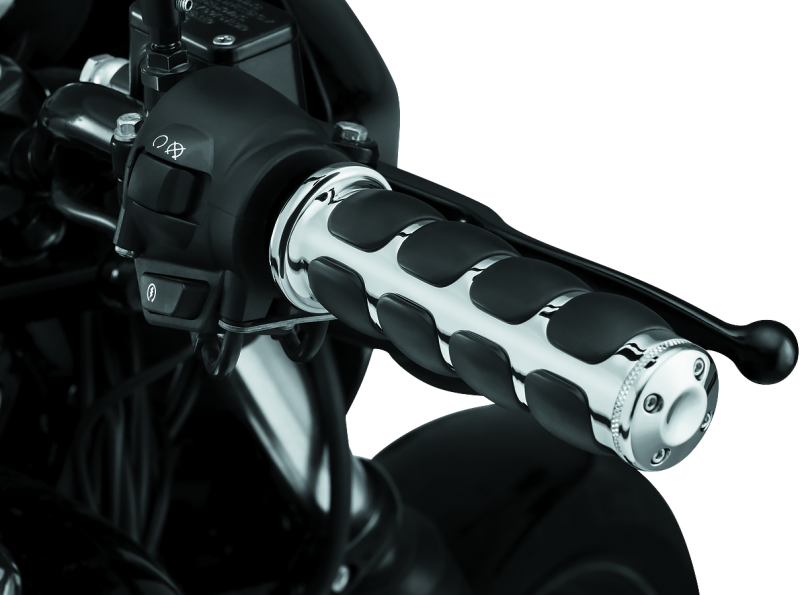 Kuryakyn Premium ISO Grips Without Throttle Boss Throttle-By-Wire Chrome Kuryakyn Premium ISO Grips Without Throttle Boss Throttle-By-Wire Chrome