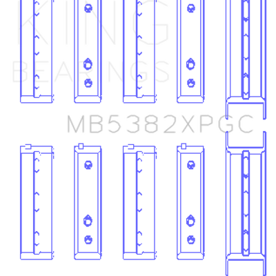 King Subaru EJ20/EJ22/EJ25 Including Turbo pMaxKote Performance Main Bearing Set - Size +.026mm