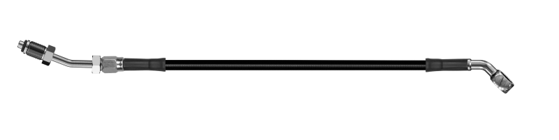 Goodridge 72in Universal Clutch Line w/SS Fittings & Black Hose - 45Deg Banjo w/20Deg 7/16 UNF Goodridge 72in Universal Clutch Line w/SS Fittings & Black Hose - 45Deg Banjo w/20Deg 7/16 UNF