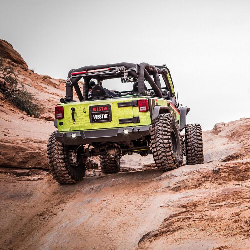 Westin 07-18 Jeep Wrangler JK WJ2 Rear Bumper - Textured Black Westin 07-18 Jeep Wrangler JK WJ2 Rear Bumper - Textured Black