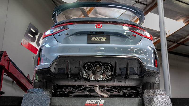Borla 2023 Honda Civic Type R MT ATAK Catback Exhaust w/ 4in Black Anodized Carbon Fiber Tips Borla 2023 Honda Civic Type R MT ATAK Catback Exhaust w/ 4in Black Anodized Carbon Fiber Tips