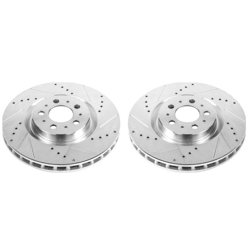 Power Stop 04-07 Volvo S60 Front Evolution Drilled & Slotted Rotors - Pair Power Stop 04-07 Volvo S60 Front Evolution Drilled & Slotted Rotors - Pair