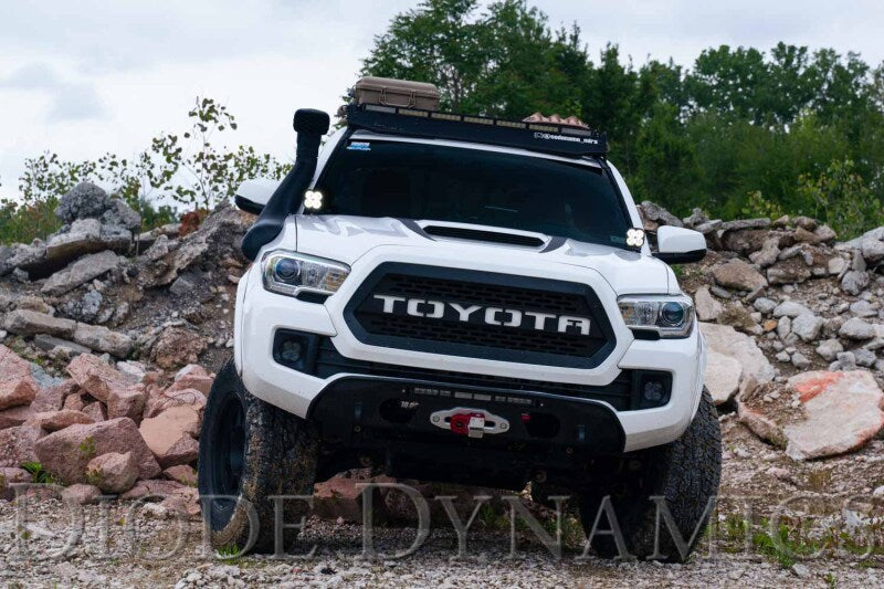 Diode Dynamics 16-21 Toyota Tacoma Stage Series 2in LED Ditch Light Kit - Yellow Pro Combo Diode Dynamics 16-21 Toyota Tacoma Stage Series 2in LED Ditch Light Kit - Yellow Pro Combo