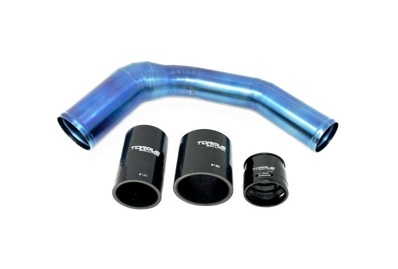 Torque Solution 2022+ Subaru WRX / 19-23 Subaru Ascent Titanium Top Mount Charge Pipe - Burnt Blue Torque Solution 2022+ Subaru WRX / 19-23 Subaru Ascent Titanium Top Mount Charge Pipe - Burnt Blue
