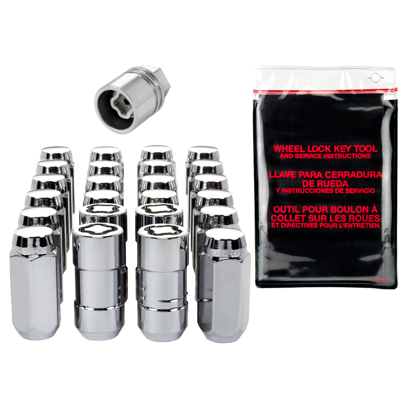 McGard 6 Lug Hex Install Kit w/Locks (Cone Seat Nut) M14X1.5 / 13/16 Hex / 1.945in. L - Chrome McGard 6 Lug Hex Install Kit w/Locks (Cone Seat Nut) M14X1.5 / 13/16 Hex / 1.945in. L - Chrome