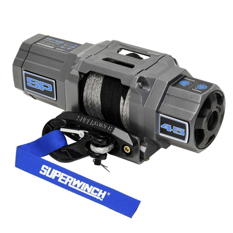 Superwinch 4500 LBS 12V DC 1/4in x 40ft Synthetic Rope Hawse Fairlead SP 45SR Winch Superwinch 4500 LBS 12V DC 1/4in x 40ft Synthetic Rope Hawse Fairlead SP 45SR Winch