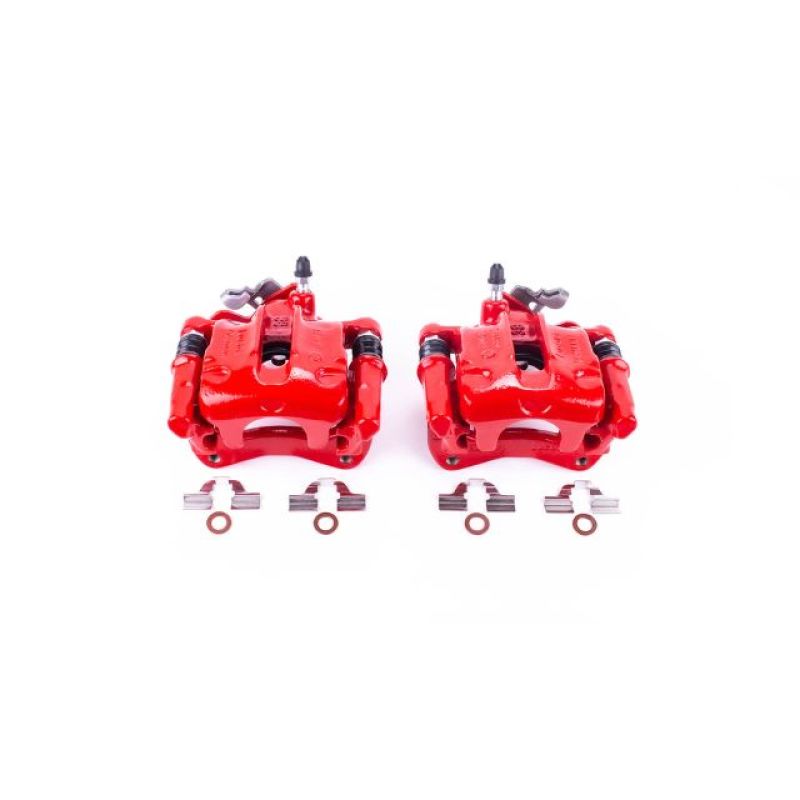 Power Stop 93-99 Volkswagen Golf Rear Red Calipers w/Brackets - Pair Power Stop 93-99 Volkswagen Golf Rear Red Calipers w/Brackets - Pair
