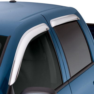 AVS 2019 RAM 1500 Crew Cab Ventvisor Outside Mount Front & Rear Window Deflectors 4pc - Chrome