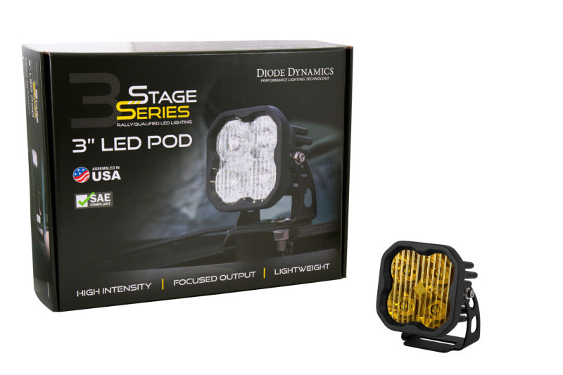 Diode Dynamics SS3 Pro ABL - Yellow SAE Fog Standard (Single) Diode Dynamics SS3 Pro ABL - Yellow SAE Fog Standard (Single)