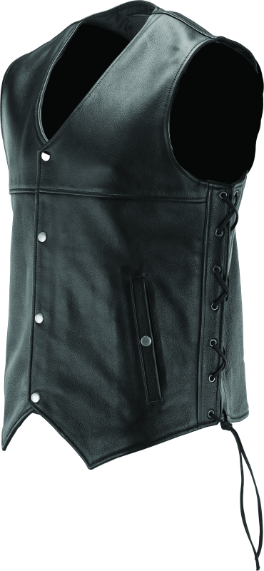 Kuryakyn Leather By River Road Old Skool Leather Vest Black - Large Kuryakyn Leather By River Road Old Skool Leather Vest Black - Large