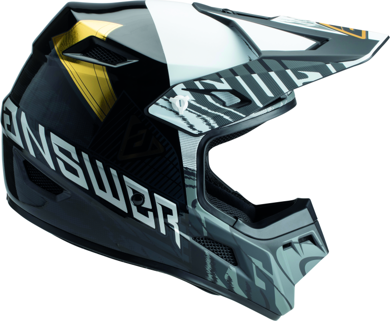 Answer AR3 Ronin Helmet Black/White/Gold - Small Answer AR3 Ronin Helmet Black/White/Gold - Small