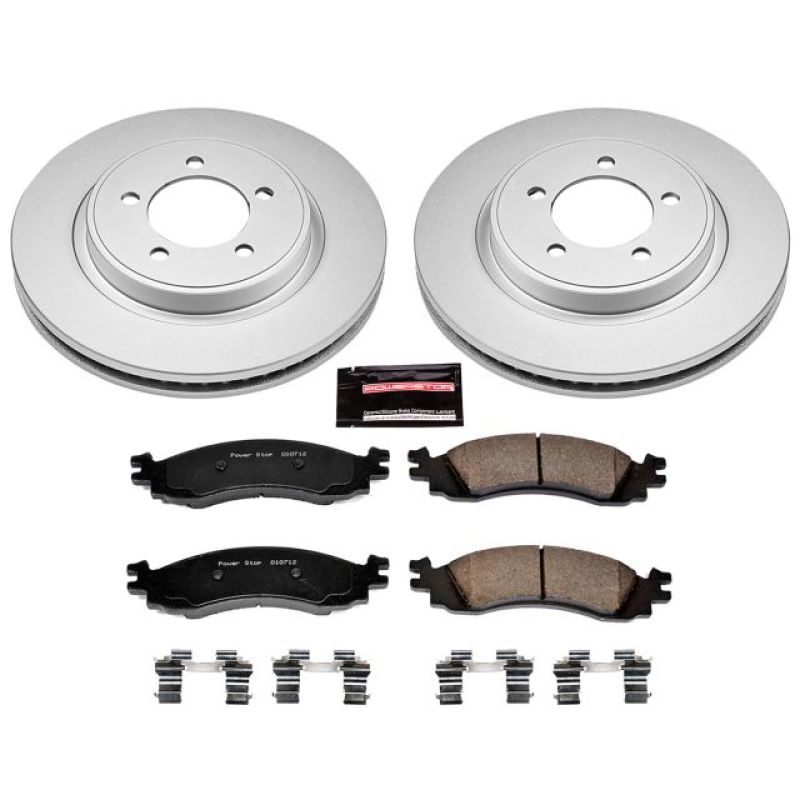 Power Stop 06-10 Ford Explorer Front Z17 Evolution Geomet Coated Brake Kit Power Stop 06-10 Ford Explorer Front Z17 Evolution Geomet Coated Brake Kit