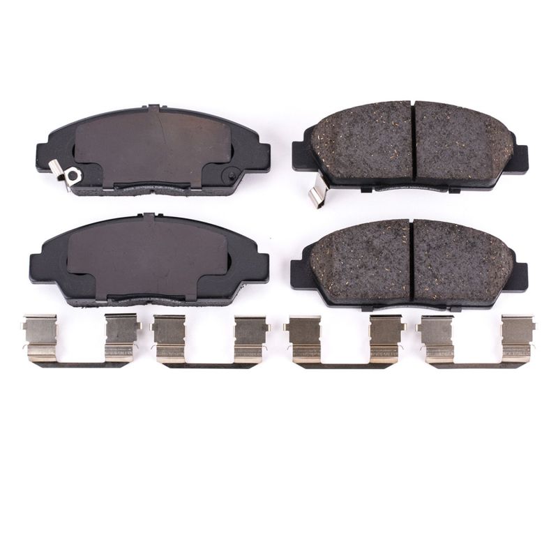 Power Stop 92-96 Honda Prelude Front Z17 Evolution Ceramic Brake Pads w/Hardware Power Stop 92-96 Honda Prelude Front Z17 Evolution Ceramic Brake Pads w/Hardware