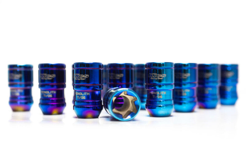 Project Kics 12x1.50 Monolith T1/06 Lug Nut Set - IP Blue (20 Pcs) Project Kics 12x1.50 Monolith T1/06 Lug Nut Set - IP Blue (20 Pcs)