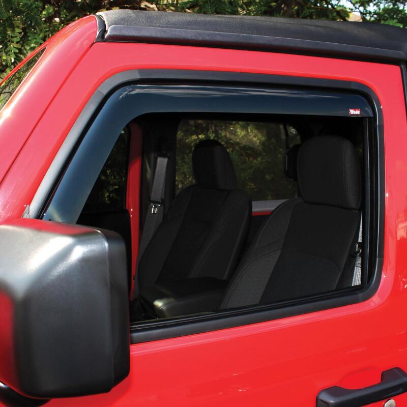 Westin 2018-2019 Jeep Wrangler JL Wade In-Channel Wind Deflector 2pc - Smoke Westin 2018-2019 Jeep Wrangler JL Wade In-Channel Wind Deflector 2pc - Smoke