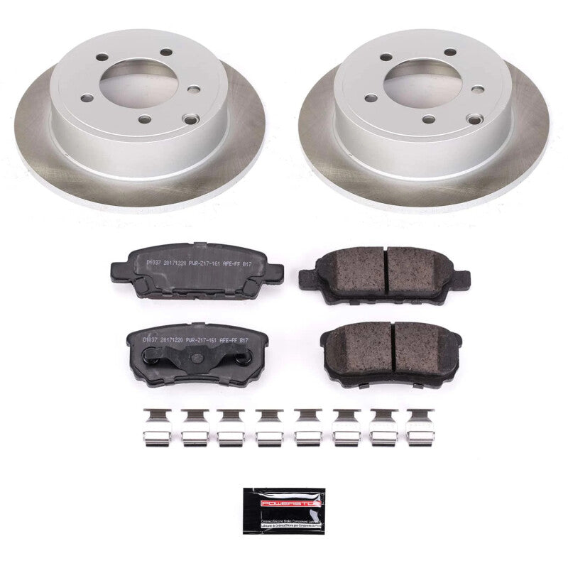 Power Stop 08-17 Mitsubishi Lancer Rear Semi-Coated Rotor Kit Power Stop 08-17 Mitsubishi Lancer Rear Semi-Coated Rotor Kit