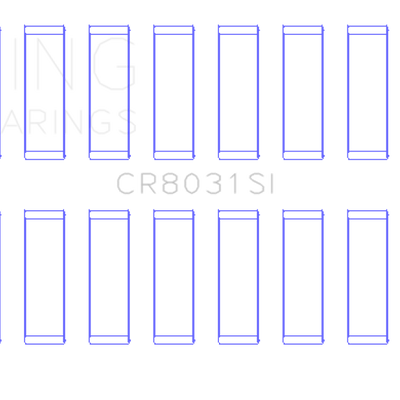 King Engine Bearings Chrysler Jeep V8 287 4.7L (Od+.002in) (Size +0.50mm) Connecting Rod Bearing Set