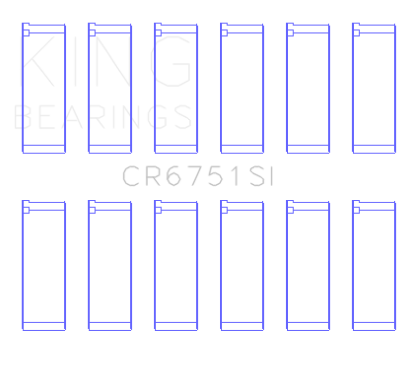 King Engine Bearings Ford 155 (Size +0.25mm) Connecting Rod Bearing Set King Engine Bearings Ford 155 (Size +0.25mm) Connecting Rod Bearing Set