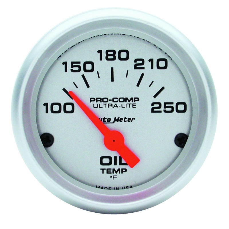 Autometer Ultra-Lite 52mm 100-250 Deg F Electronic Oil Temperature Gauge Autometer Ultra-Lite 52mm 100-250 Deg F Electronic Oil Temperature Gauge