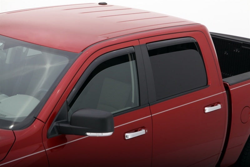 AVS 09-18 Dodge RAM 1500 Crew Cab Ventvisor In-Channel Front & Rear Window Deflectors 4pc - Smoke AVS 09-18 Dodge RAM 1500 Crew Cab Ventvisor In-Channel Front & Rear Window Deflectors 4pc - Smoke