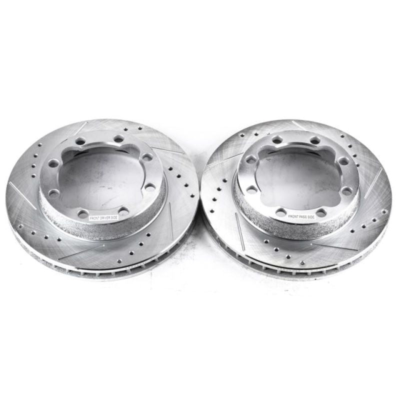 Power Stop 94-99 Chevrolet K1500 Suburban Front Evolution Drilled & Slotted Rotors - Pair Power Stop 94-99 Chevrolet K1500 Suburban Front Evolution Drilled & Slotted Rotors - Pair