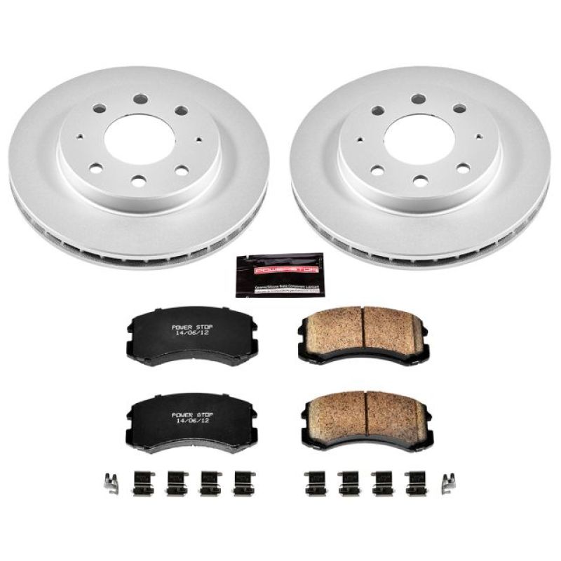 Power Stop 02-07 Mitsubishi Lancer Front Z17 Evolution Geomet Coated Brake Kit Power Stop 02-07 Mitsubishi Lancer Front Z17 Evolution Geomet Coated Brake Kit