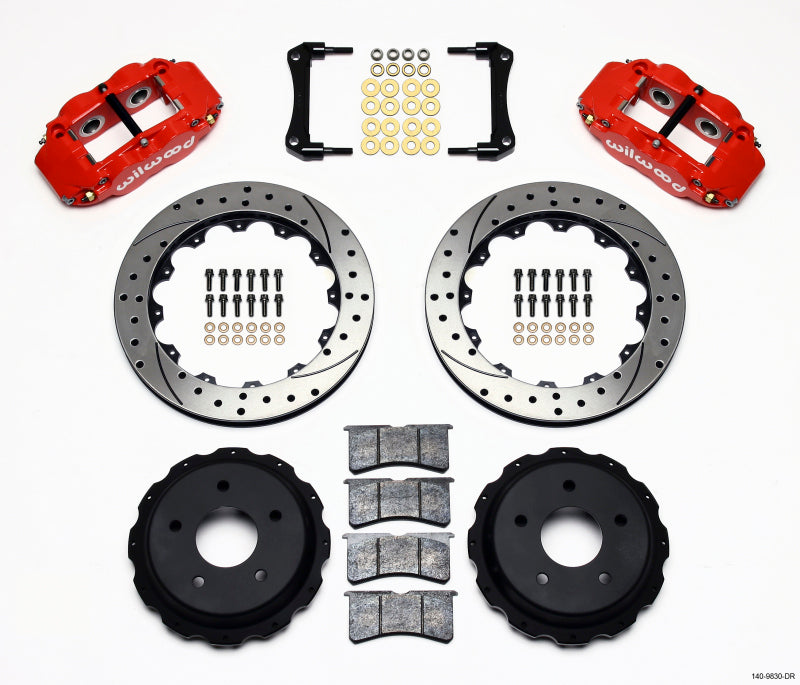 Wilwood Narrow Superlite 4R Rear Kit 12.88in Drilled Red 98-02 Camaro/Firebird Wilwood Narrow Superlite 4R Rear Kit 12.88in Drilled Red 98-02 Camaro/Firebird