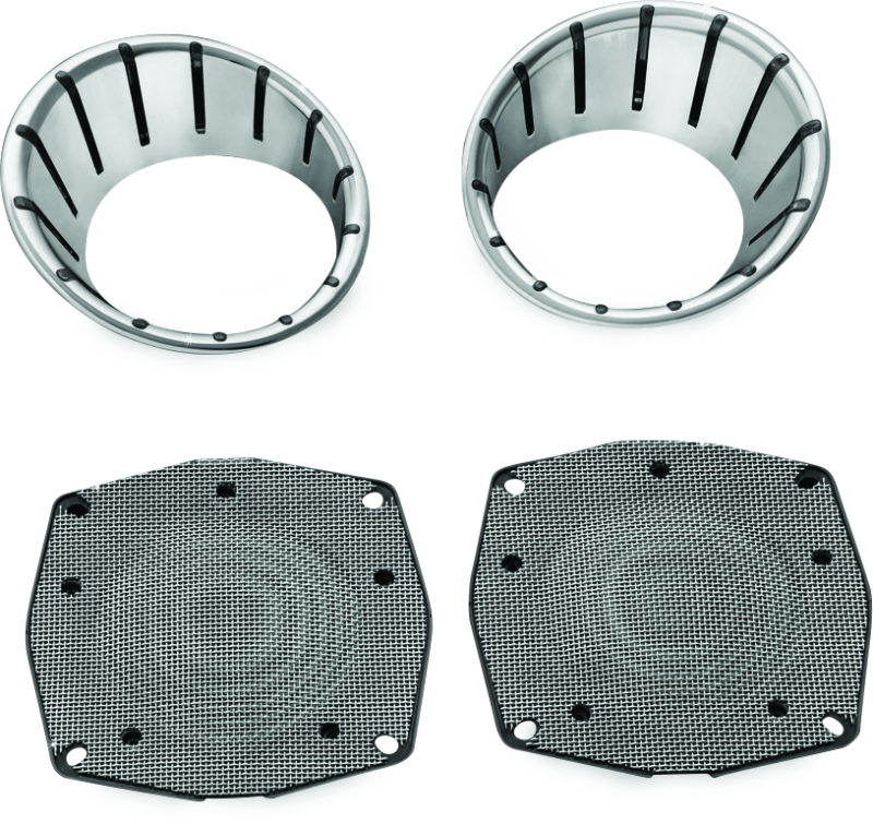 Kuryakyn LED Speaker Bezels 96-13 Touring Models Chrome Kuryakyn LED Speaker Bezels 96-13 Touring Models Chrome
