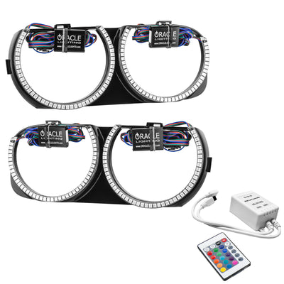 Oracle 15-21 Dodge Challenger Pre-Installed Halo Headlight Bezel - w/ Simple Controller