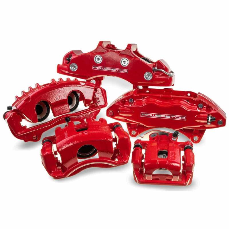 Power Stop 05-13 Chevrolet Corvette Front Red Calipers w/Brackets - Pair Power Stop 05-13 Chevrolet Corvette Front Red Calipers w/Brackets - Pair