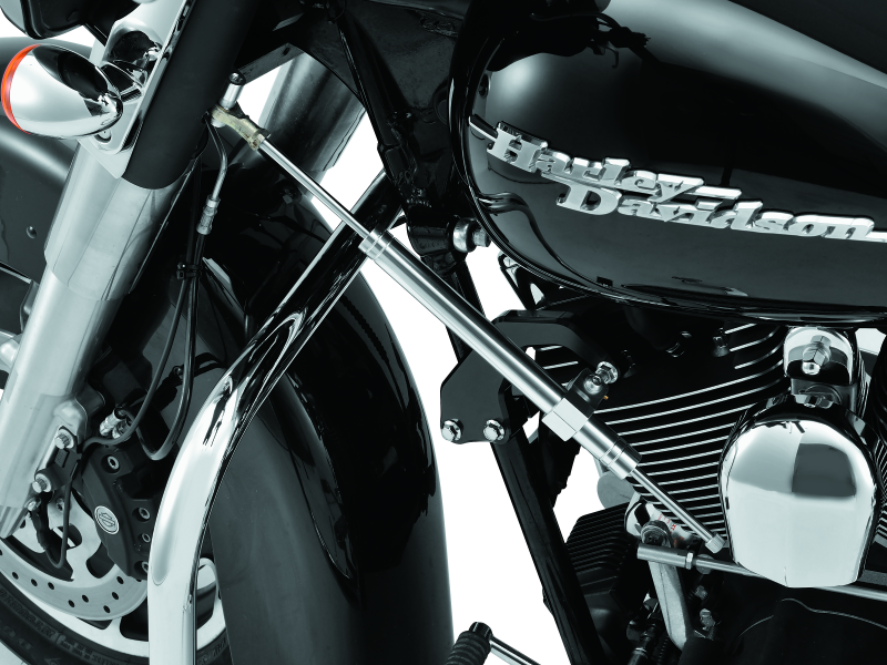 Twin Power 00-08 FLH FLT Satin Steering Damper Kit Twin Power 00-08 FLH FLT Satin Steering Damper Kit