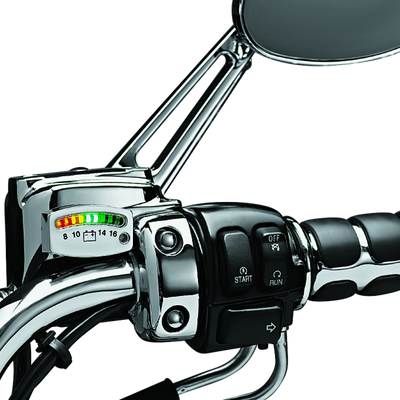Kuryakyn LED Battery Gauge Universal Chrome