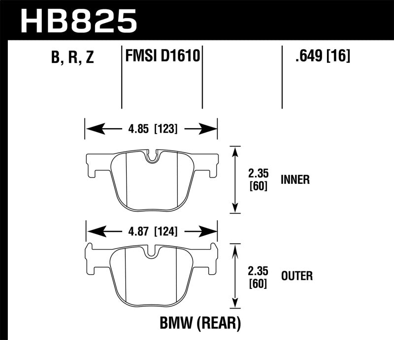 Hawk 13-15 BMW 335i/335i xDrive / 14-16 BMW 435i/435i xDrive HPS 5.0 Rear Brake Pads Hawk 13-15 BMW 335i/335i xDrive / 14-16 BMW 435i/435i xDrive HPS 5.0 Rear Brake Pads
