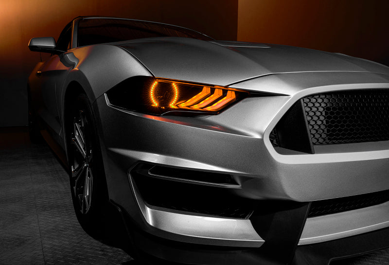 Oracle 18-21 Ford Mustang Dynamic DRL w/ Halo Kit & Sequential Turn Signal - ColorSHIFT Oracle 18-21 Ford Mustang Dynamic DRL w/ Halo Kit & Sequential Turn Signal - ColorSHIFT