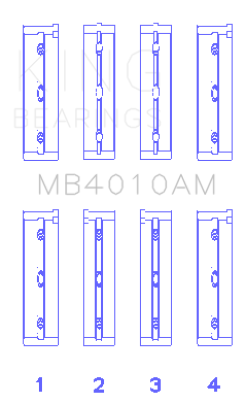 King Engine Bearings Isuzu 6Vd1 (Size +0.25mm) Main Bearing Set King Engine Bearings Isuzu 6Vd1 (Size +0.25mm) Main Bearing Set