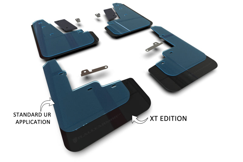 Rally Armor 2021-25 Ford Mach-E Rally Edition Black UR Mud Flap Metallic Black Logo Rally Armor 2021-25 Ford Mach-E Rally Edition Black UR Mud Flap Metallic Black Logo