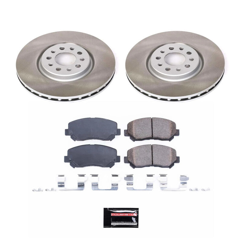 Power Stop 14-22 Jeep Cherokee Front Semi-Coated Rotor Kit Power Stop 14-22 Jeep Cherokee Front Semi-Coated Rotor Kit