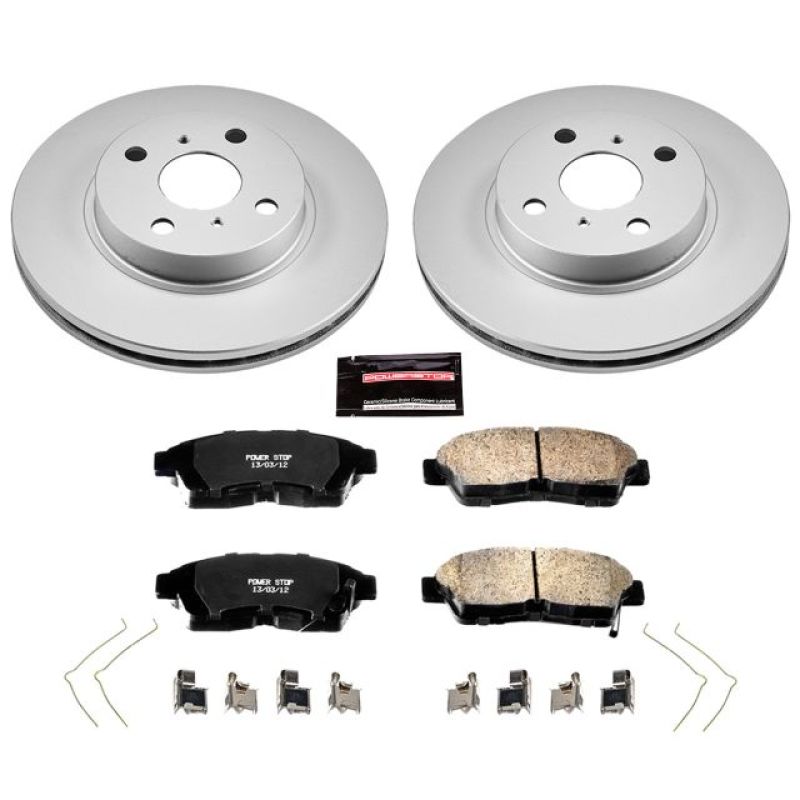 Power Stop 93-97 Geo Prizm Front Z17 Evolution Geomet Coated Brake Kit Power Stop 93-97 Geo Prizm Front Z17 Evolution Geomet Coated Brake Kit