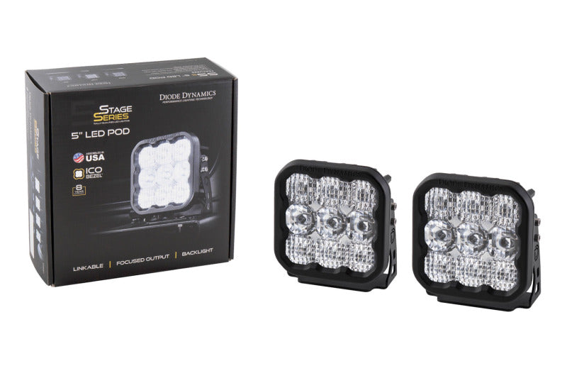 Diode Dynamics SS5 LED Pod Pro - White Driving (Pair) Diode Dynamics SS5 LED Pod Pro - White Driving (Pair)