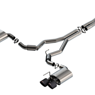 Borla 2024 Ford Mustang Dark Horse 5.0L V8 w/Active Exhaust S-Type Cat-Back Exhaust System - CF Tips