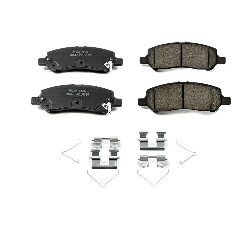 Power Stop 13-16 Dodge Dart Rear Z17 Evolution Ceramic Brake Pads w/Hardware Power Stop 13-16 Dodge Dart Rear Z17 Evolution Ceramic Brake Pads w/Hardware