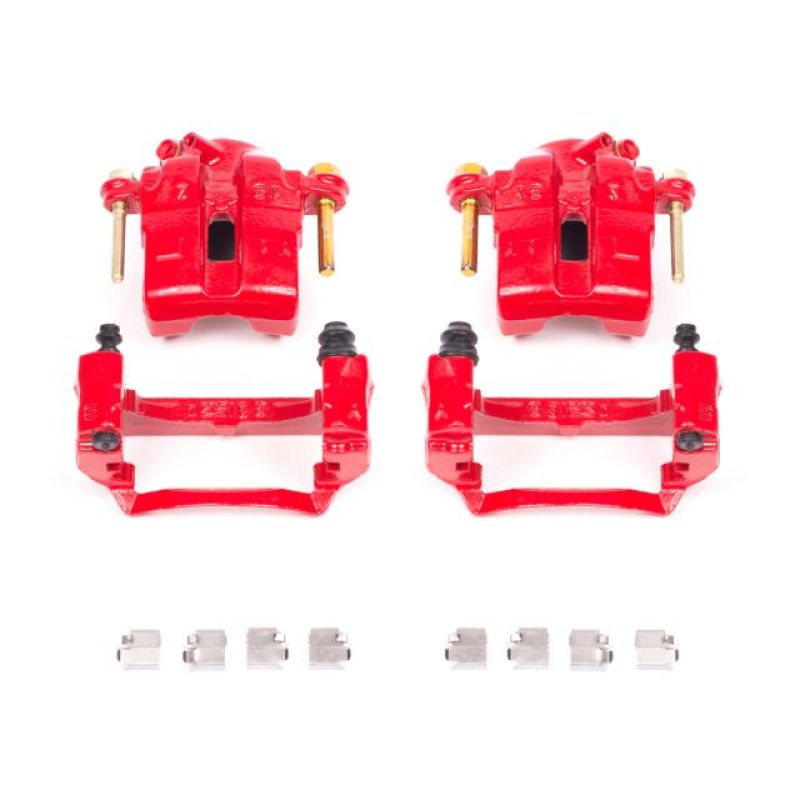 Power Stop 94-97 Mazda Miata Front Red Calipers w/Brackets - Pair Power Stop 94-97 Mazda Miata Front Red Calipers w/Brackets - Pair