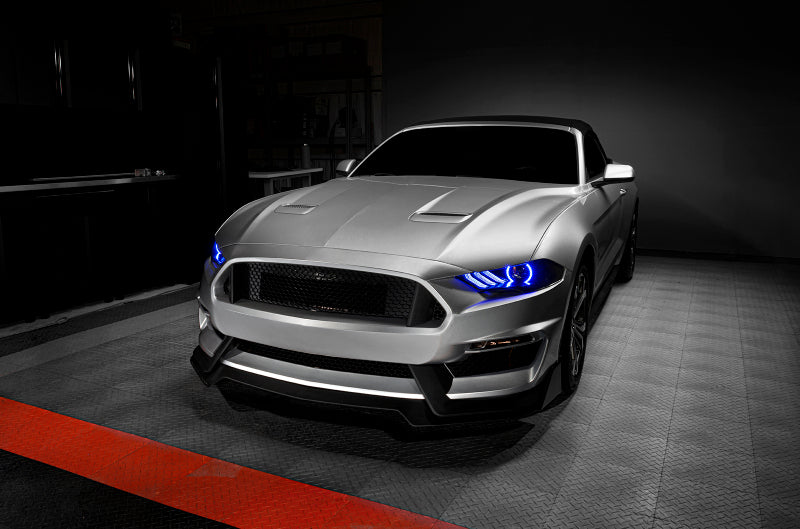 Oracle 18-21 Ford Mustang Dynamic DRL w/ Halo Kit & Sequential Turn Signal - ColorSHIFT Oracle 18-21 Ford Mustang Dynamic DRL w/ Halo Kit & Sequential Turn Signal - ColorSHIFT