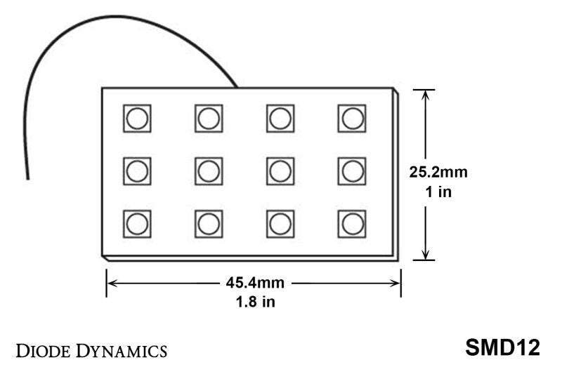 Diode Dynamics LED Board SMD12 - Blue (Single) Diode Dynamics LED Board SMD12 - Blue (Single)