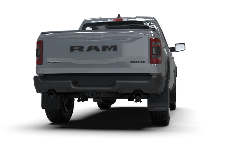 Rally Armor 19-25 Dodge Ram 1500 Rebel Black UR Mud Flap w/Dark Grey Logo Rally Armor 19-25 Dodge Ram 1500 Rebel Black UR Mud Flap w/Dark Grey Logo