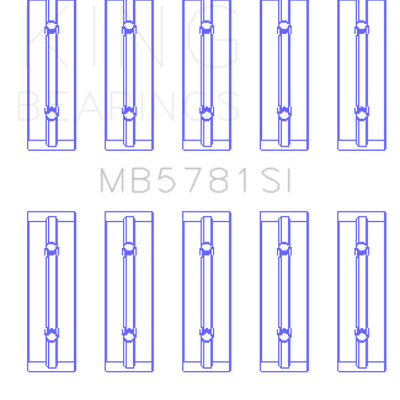 King Engine Bearings Nissan Mr18DE/Mr20DE Renault M4R 700/01/04 (Size +0.25mm) Main Bearing Set